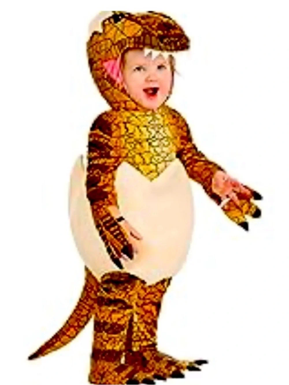 HalloweenCostumes.com Baby Dinosaur Costume 12-18M Brown T-Rex Hood Tail